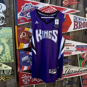 Size L - NWT Kings Blank Adidas Rev30 Jersey NBA Basketball Swingman